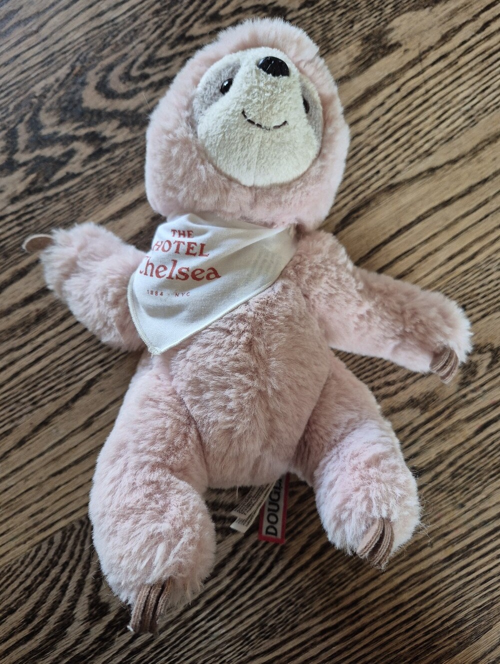 Hotel Chelsea Pink Plush Sloth Stuffed Animal Toy -